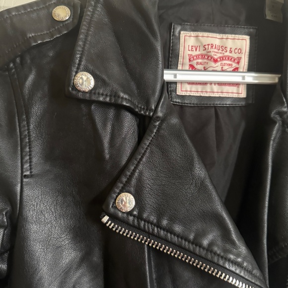 NWT Levi's – Faux Leather Belted Moto Jacket Small - Picture 4 of 10